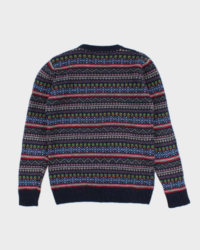 Vintage Penfield 100% Lambswool Patterned Chunky Knit Jumper - M