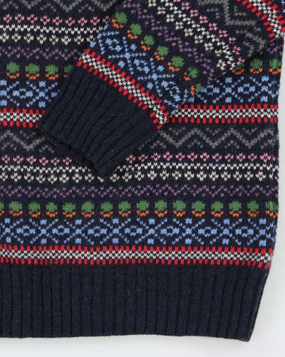Vintage Penfield 100% Lambswool Patterned Chunky Knit Jumper - M