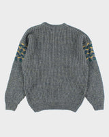 Vintage 90's Focus Patterned Chunky Knit Jumper - L