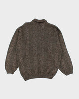 Vintage 90's Pierre Cardin Chunky Oversized 1/4 Button Knit Jumper - XL