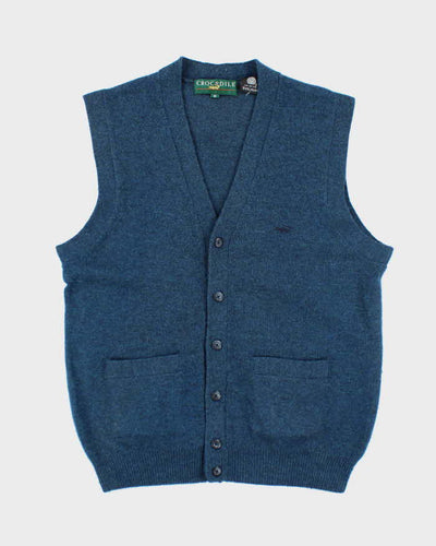 Vintage Crocodile Wool Button-Up Tank Knit - M