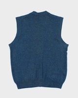 Vintage Crocodile Wool Button-Up Tank Knit - M