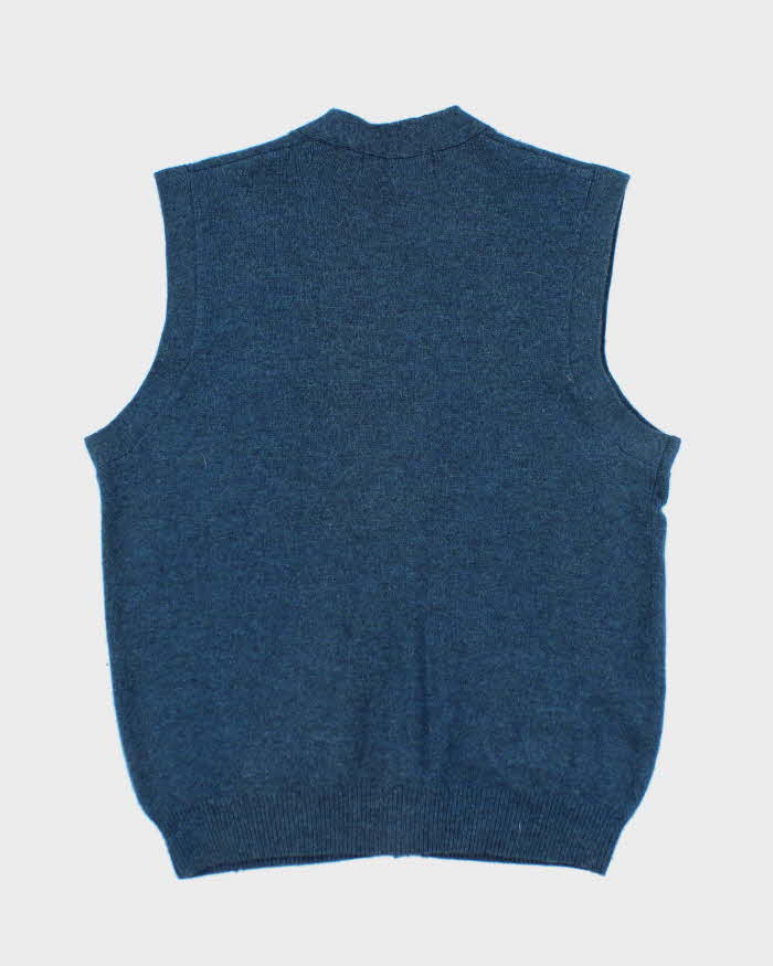 Vintage Crocodile Wool Button-Up Tank Knit - M