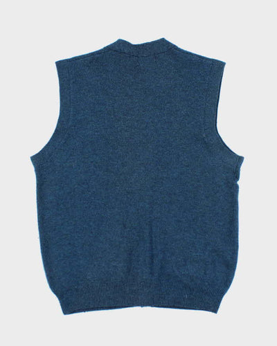 Vintage Crocodile Wool Button-Up Tank Knit - M