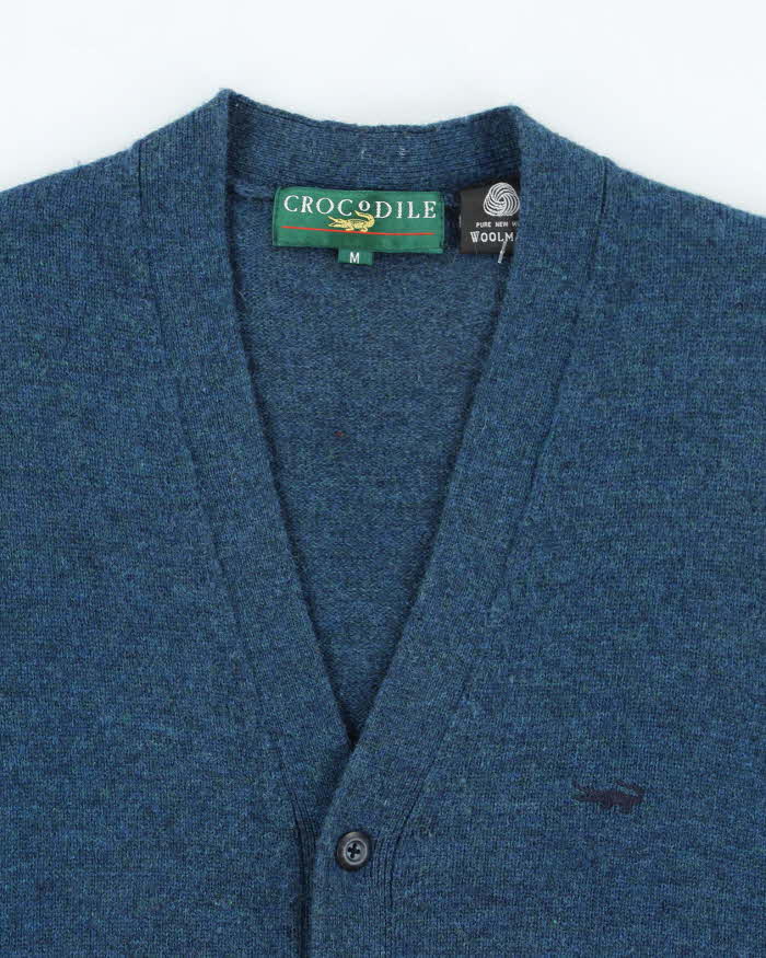 Vintage Crocodile Wool Button-Up Tank Knit - M
