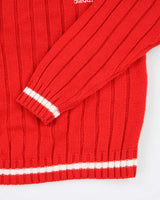Adidas Red Knit Jumper - M
