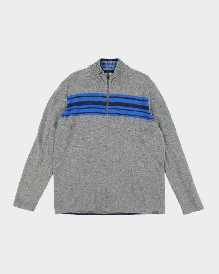 Vintage 2000's Eddie Bauer Quarter Zip Knit Jumper - L