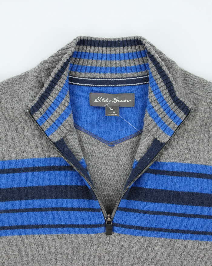 Vintage 2000's Eddie Bauer Quarter Zip Knit Jumper - L