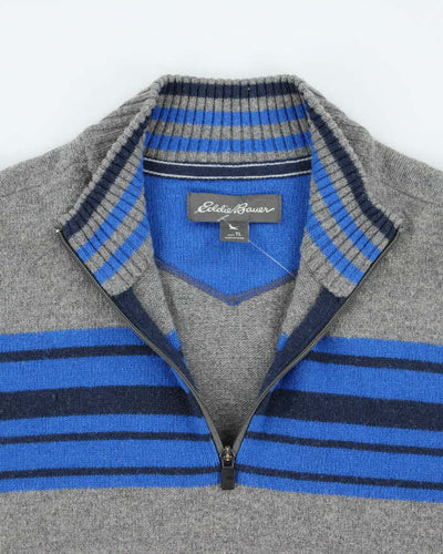 Vintage 2000's Eddie Bauer Quarter Zip Knit Jumper - L
