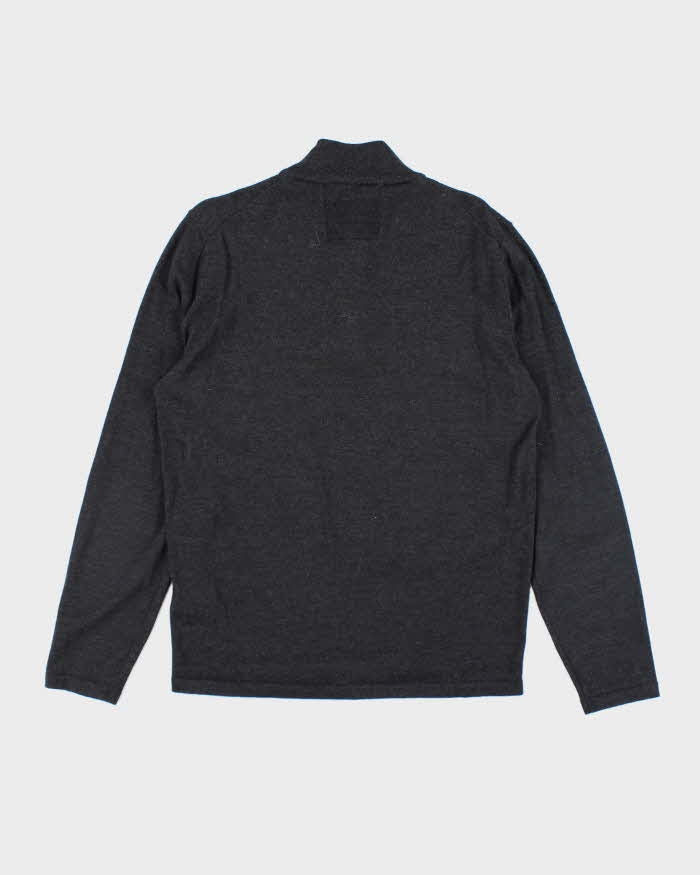 Vintage Y2K Hugo Boss 100% Wool Quarter Zip Knit - L