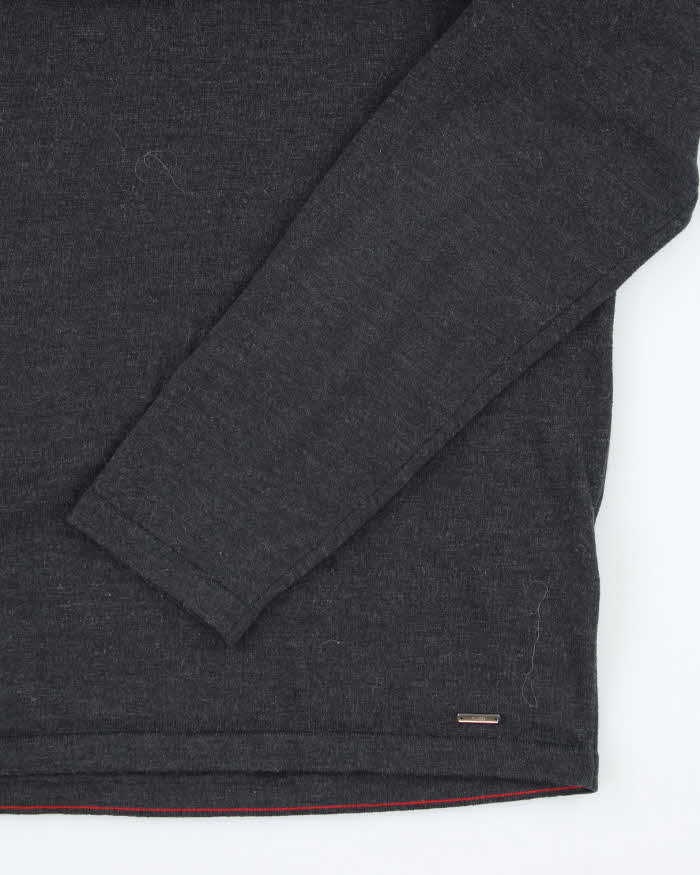 Vintage Y2K Hugo Boss 100% Wool Quarter Zip Knit - L