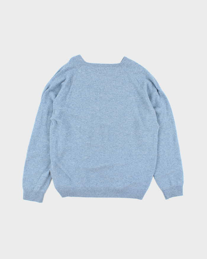 Vintage Loch Carron Blue Wool Knit Jumper - XL