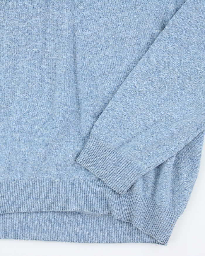 Vintage Loch Carron Blue Wool Knit Jumper - XL