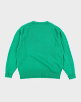 Vintage Naturalism Green V-Neck Woo Jumper - L