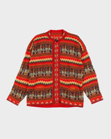 Vintage Alpaca Zip-up Cardigan - M
