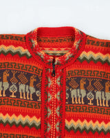 Vintage Alpaca Zip-up Cardigan - M