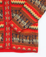 Vintage Alpaca Zip-up Cardigan - M