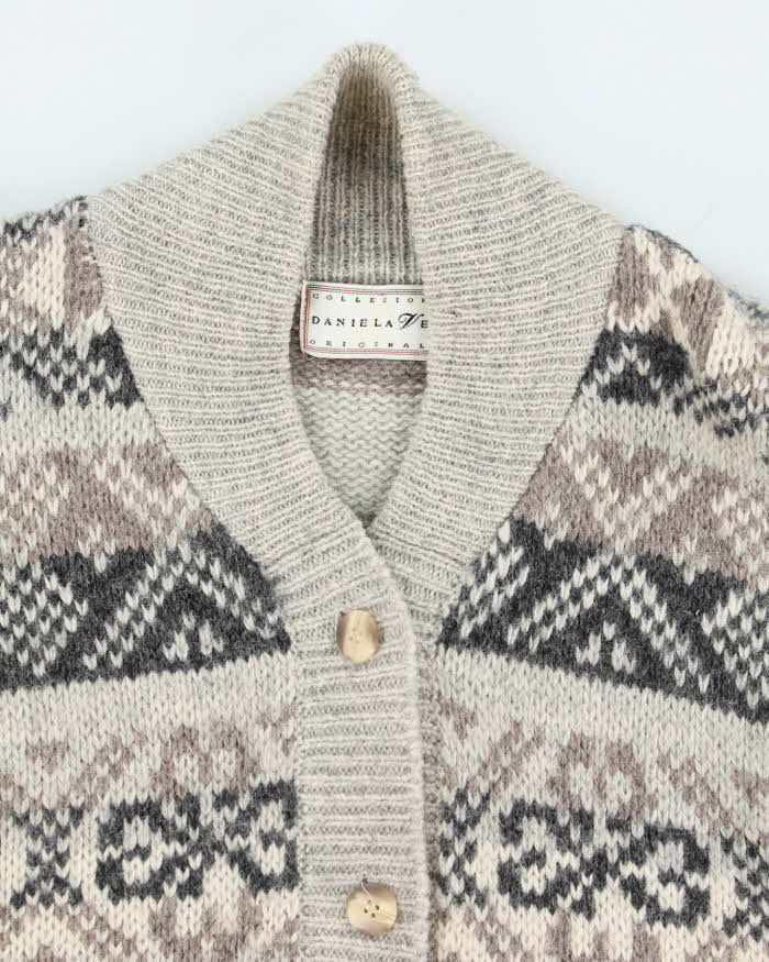 Vintage Daniela Veo Shetland Wool Cardigan - S