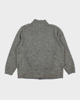 Realtree Grey Knit Zip-Up Jumper - XL