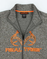 Realtree Grey Knit Zip-Up Jumper - XL
