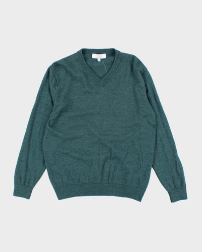Vintage 90's Turnberry Merino Wool V-Neck Knit Jumper - M