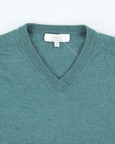 Vintage 90's Turnberry Merino Wool V-Neck Knit Jumper - M