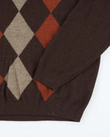 Vintage 90's Lacoste V-Neck Knit Jumper - L