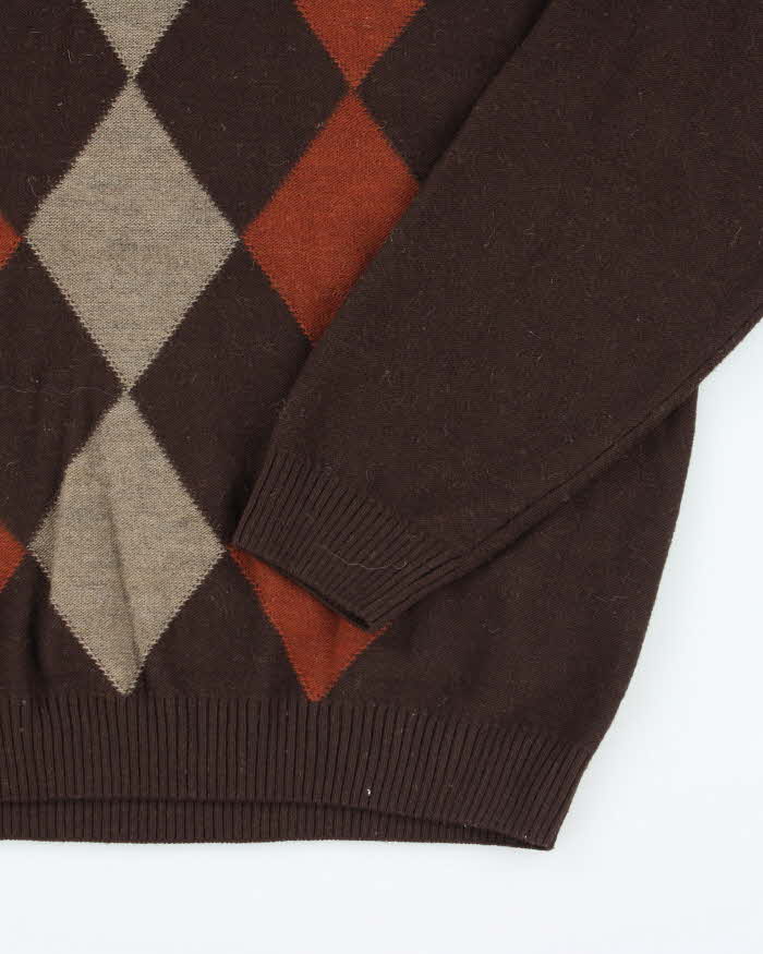 Vintage 90's Lacoste V-Neck Knit Jumper - L