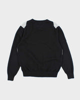 Vintage Tommy Hilfiger V-Neck Patterned Knit Jumper - M