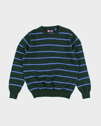 Vintage Chaps Striped Chunky Knit Jumper - L