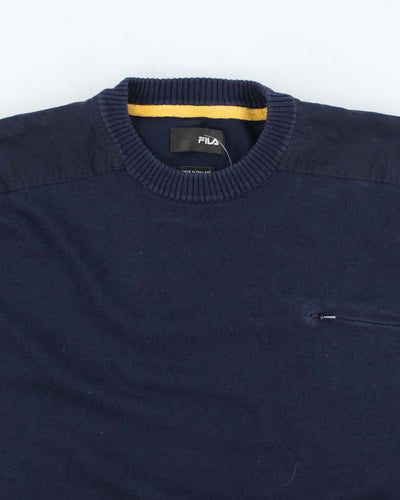Vintage Y2K Fila Small Pocket Chunky Knit Jumper - L