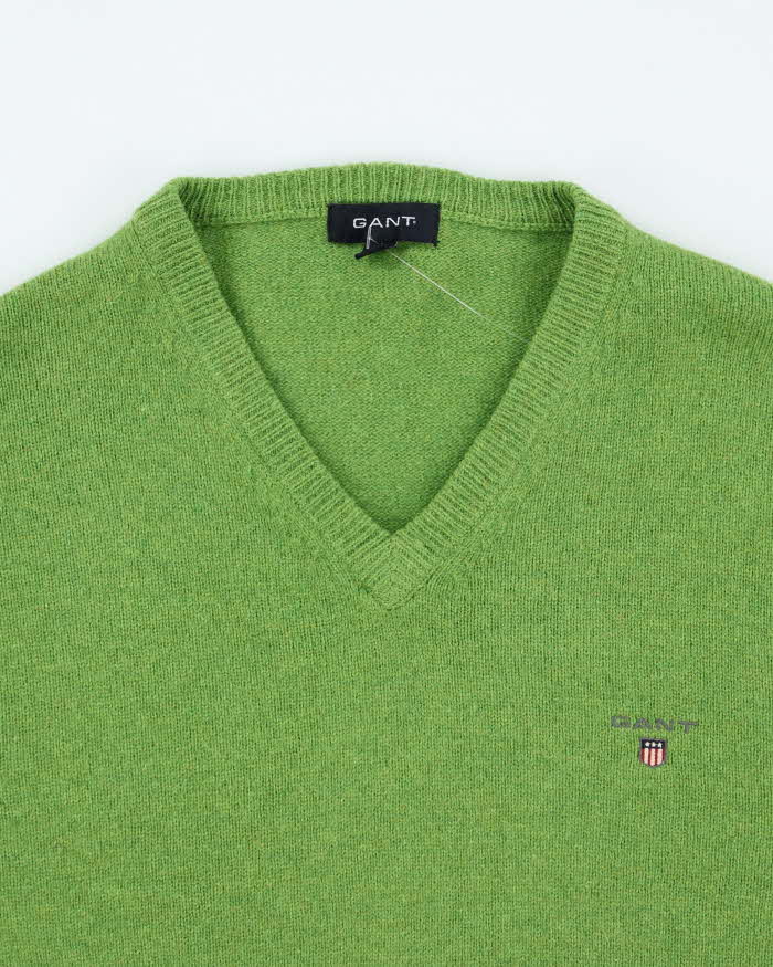 Vintage 2000's GANT Lambswool V-Neck Knit Jumper - M