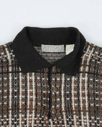 Vintage Attimo Chunky Quarter Button Knit Jumper - L