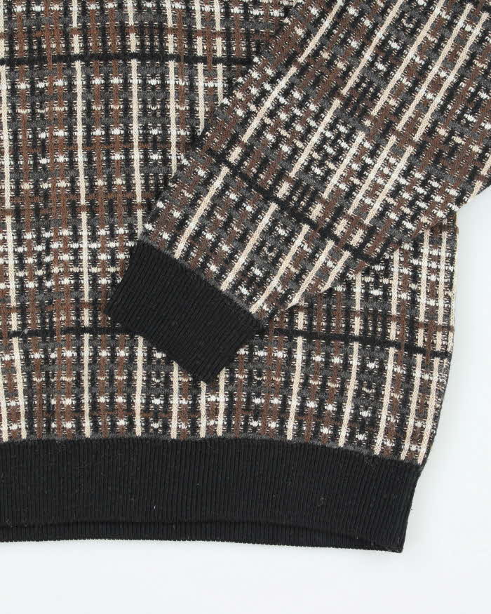 Vintage Attimo Chunky Quarter Button Knit Jumper - L