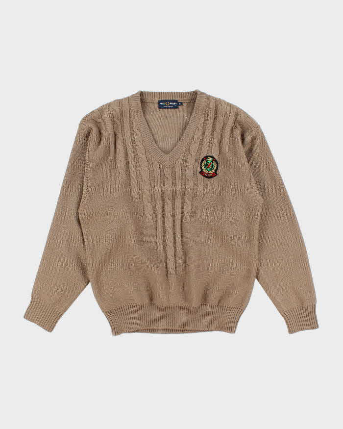 Vintage 90's Fred Perry Cable Knit Jumper - M
