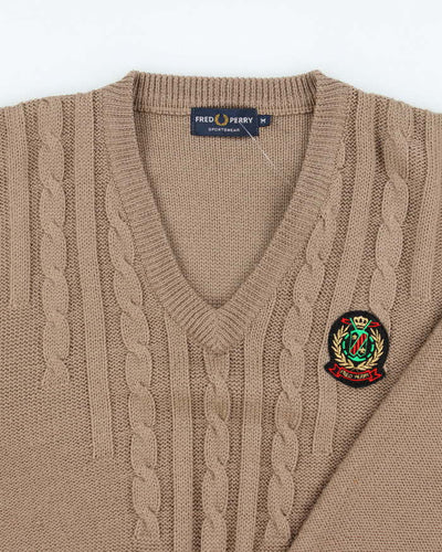 Vintage 90's Fred Perry Cable Knit Jumper - M