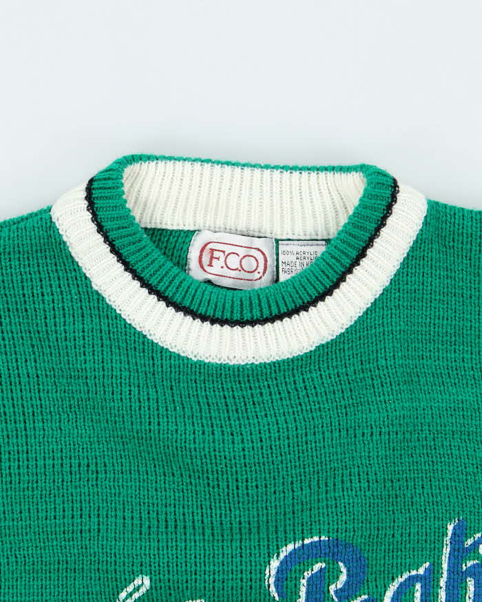 Vintage 90's Ski Graphic Printed Chunky Knit Jumper - M