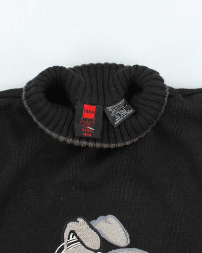 Vintage 90's DTEK Graphic Printed Oversized Knit Jumper - M