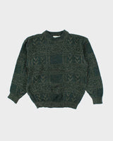 Vintage Trails Edge Green Knit Jumper - M