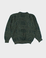 Vintage Trails Edge Green Knit Jumper - M