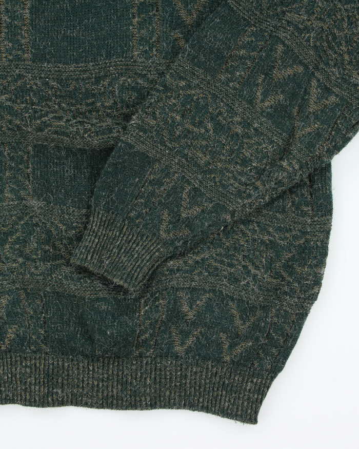Vintage Trails Edge Green Knit Jumper - M