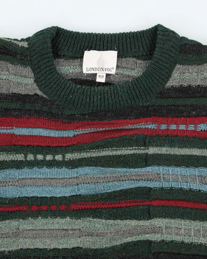 Vintage 90's London Fog Ribbed Oversized Knit Jumper - M