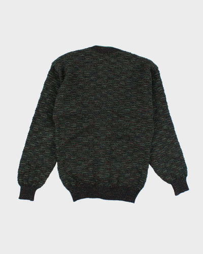 Vintage 90's London Fog Chunky Patterned Knit Cardigan - S