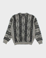 Vintage Tosani Wool Blend Pattern Jumper - XL