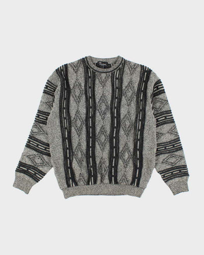 Vintage Tosani Wool Blend Pattern Jumper - XL