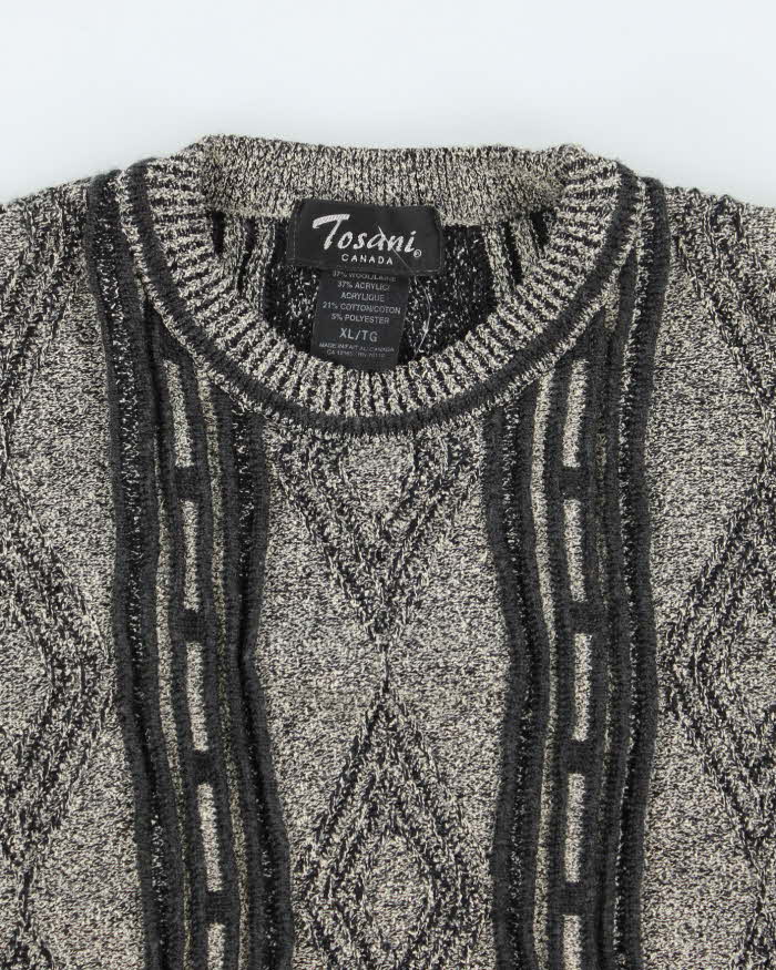 Vintage Tosani Wool Blend Pattern Jumper - XL
