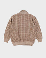 Vintage Oysterman Angora Zip-Up Knit Jumper - L