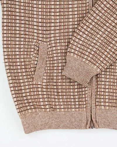 Vintage Oysterman Angora Zip-Up Knit Jumper - L