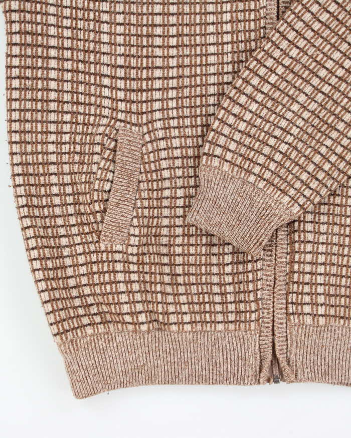 Vintage Oysterman Angora Zip-Up Knit Jumper - L