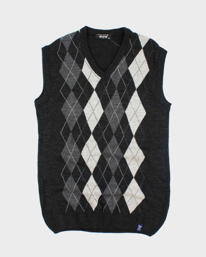 Vintage Atam Wool Argyle Tank Knit - M